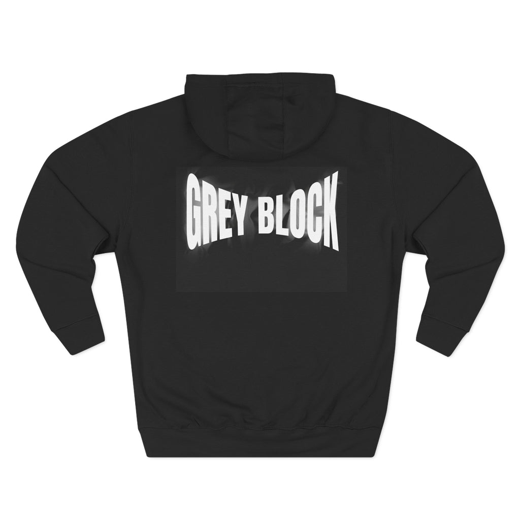 Grey Block Graphic Hoodie.