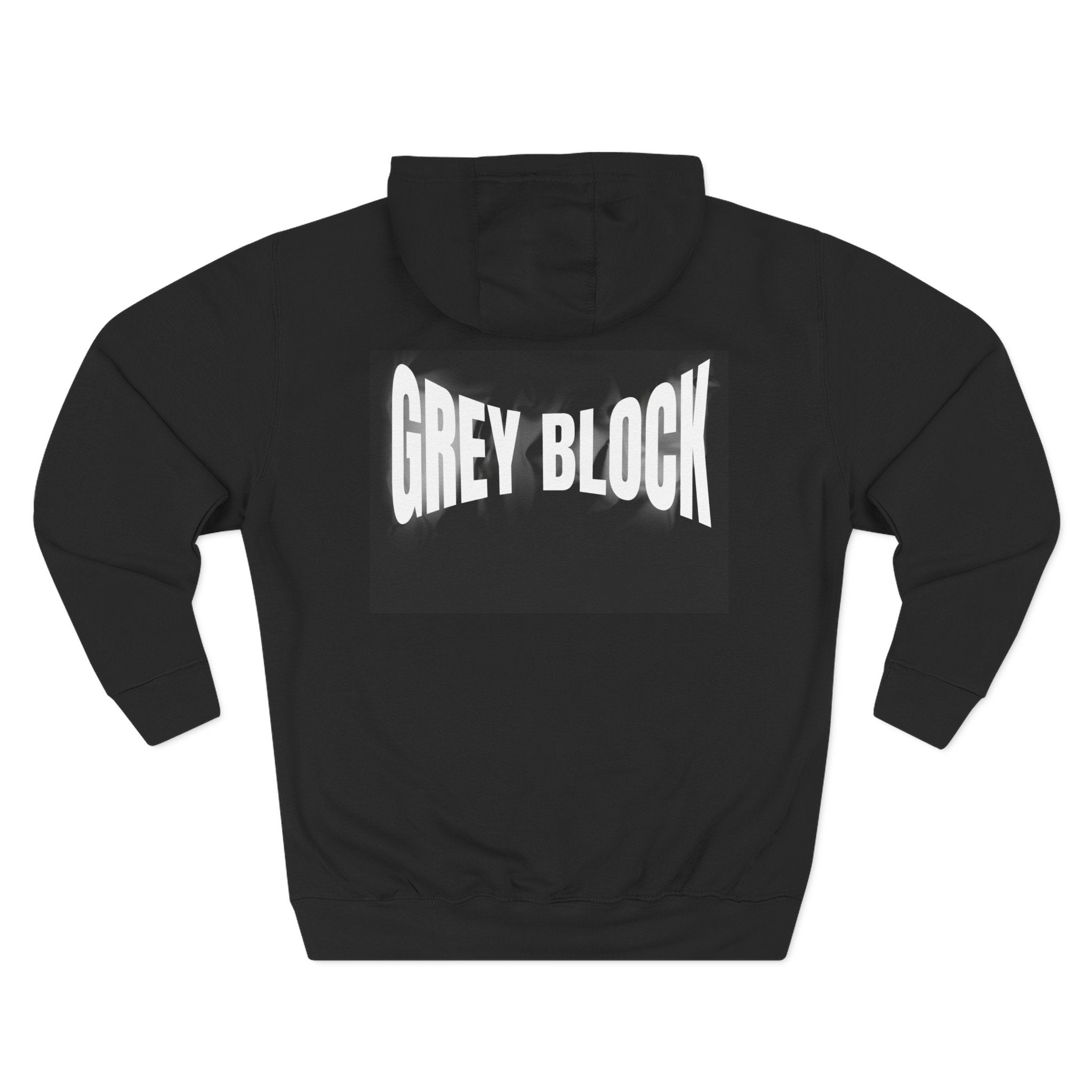 Grey Block Graphic Hoodie.