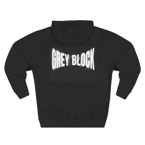 Grey Block Graphic Hoodie.