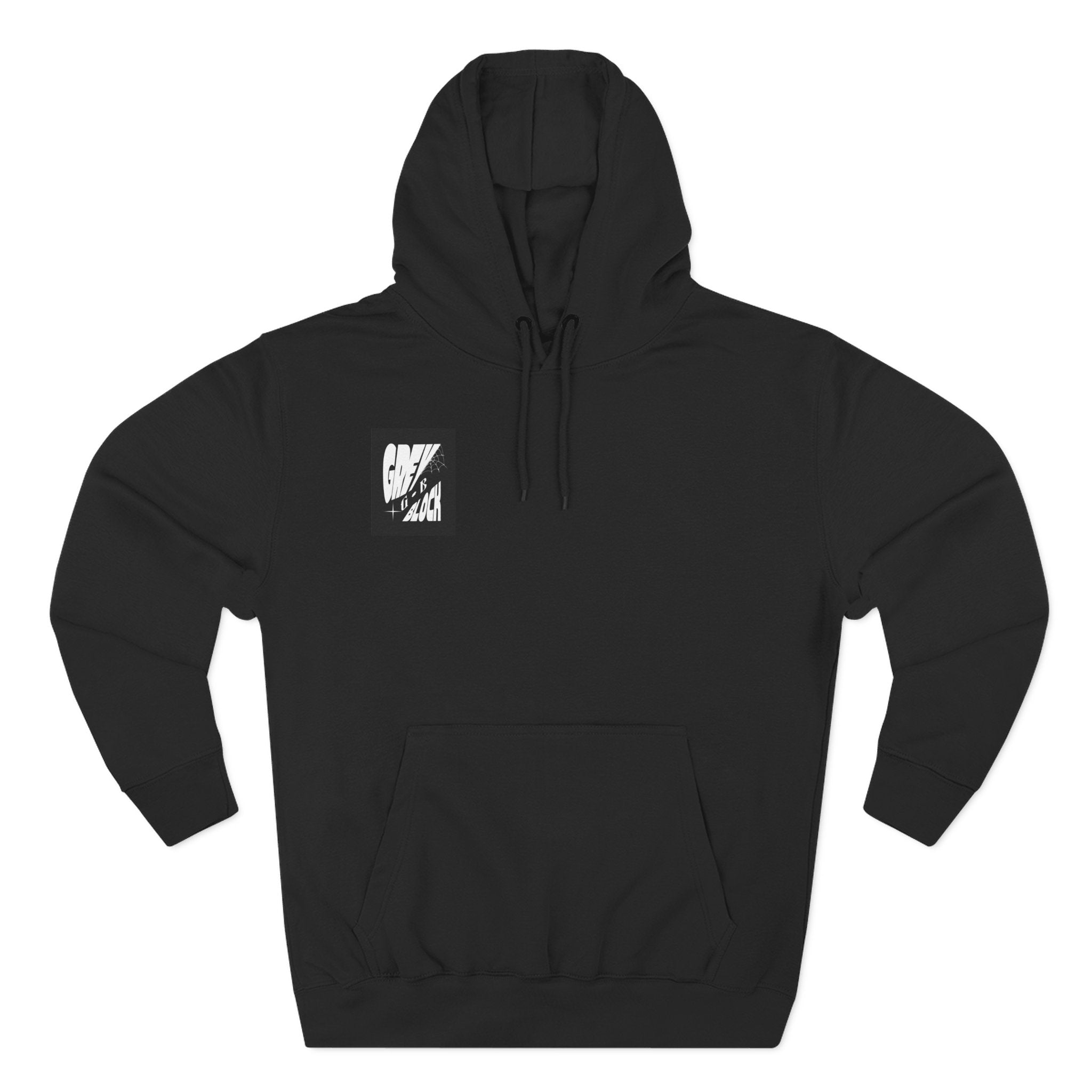 Grey Block Graphic Hoodie.